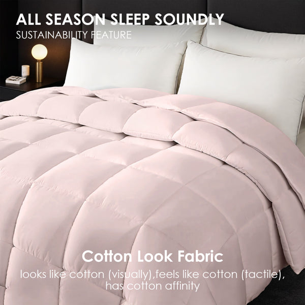 2 Pack Pink Oversized Duvet Inserts Soft Fluffy Breathable Comforters Bohemian Luxury Hotel Bedding