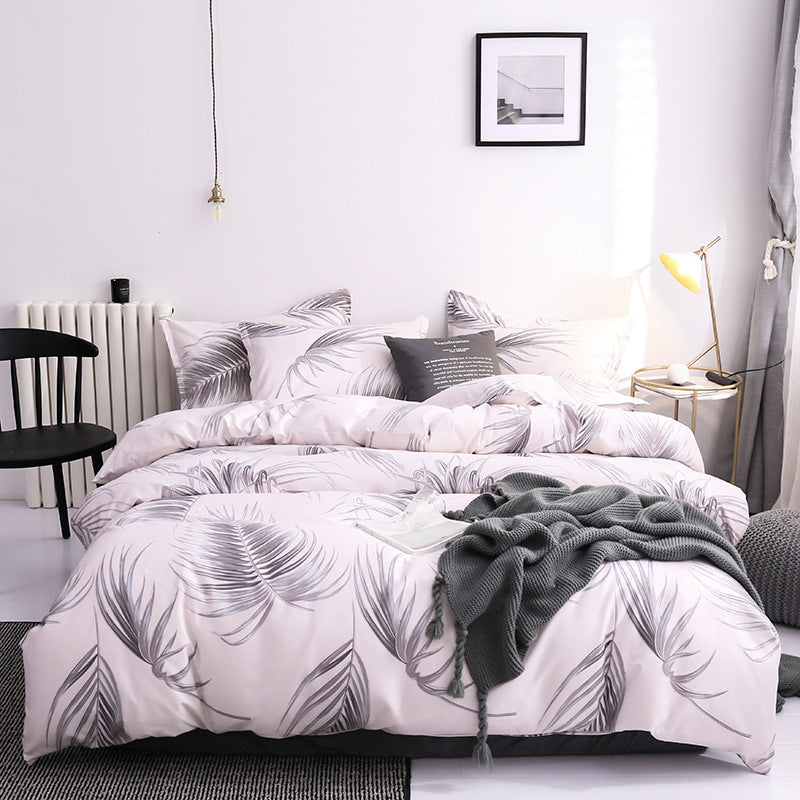 3-Piece Bedding Set Quilt Duvet Cover with 2 Pillowcases 50x70cm Soft Bedroom Bed Set