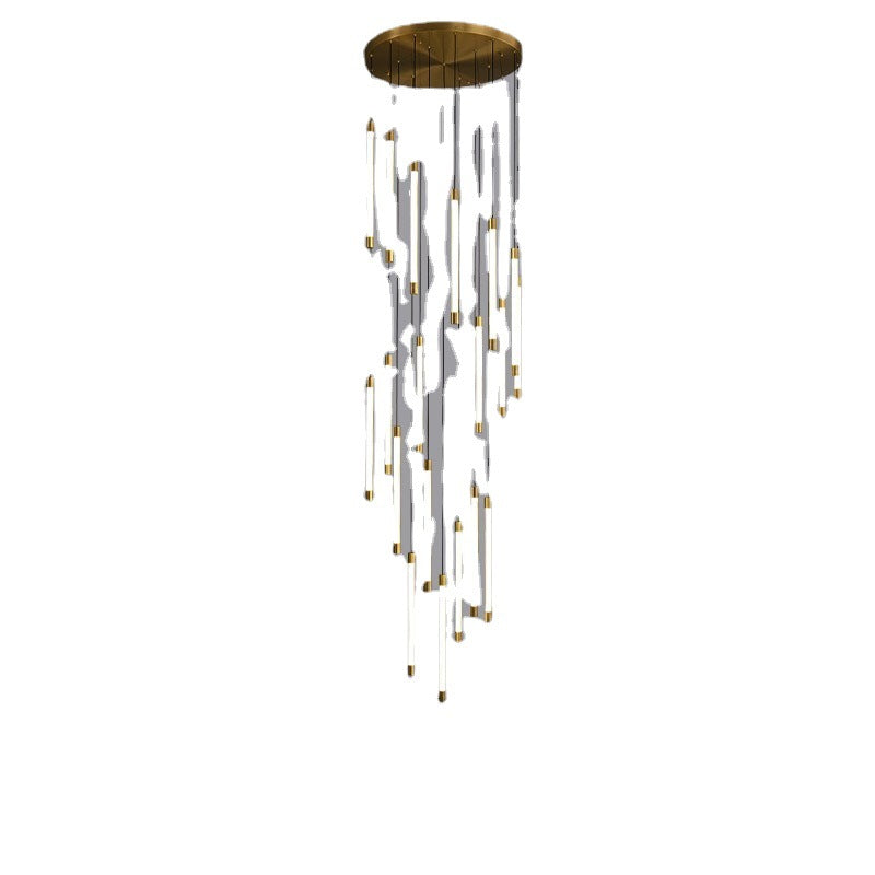 All-Copper Duplex Staircase Chandelier – Modern Luxury Lighting