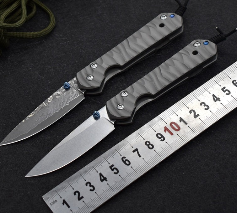 Damascus Folding Pocket Knife – High Quality Outdoor Camping & Survival Cutting Tool