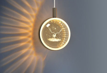 Nordic Jellyfish Crystal Chandelier – Carved Bedside Pendant Light for Bedroom & Bar