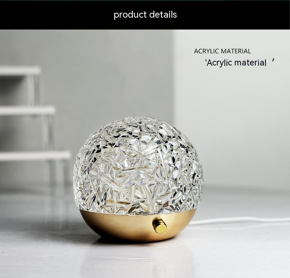 Water Ripple Projector Night Light Crystal Mood Lamp Sunset LED Bedside Decoration Aesthetic Home Bedroom Gift