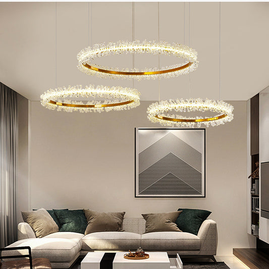 Modern Crystal Chandelier – Living Room Gold Electroplated Creative Light