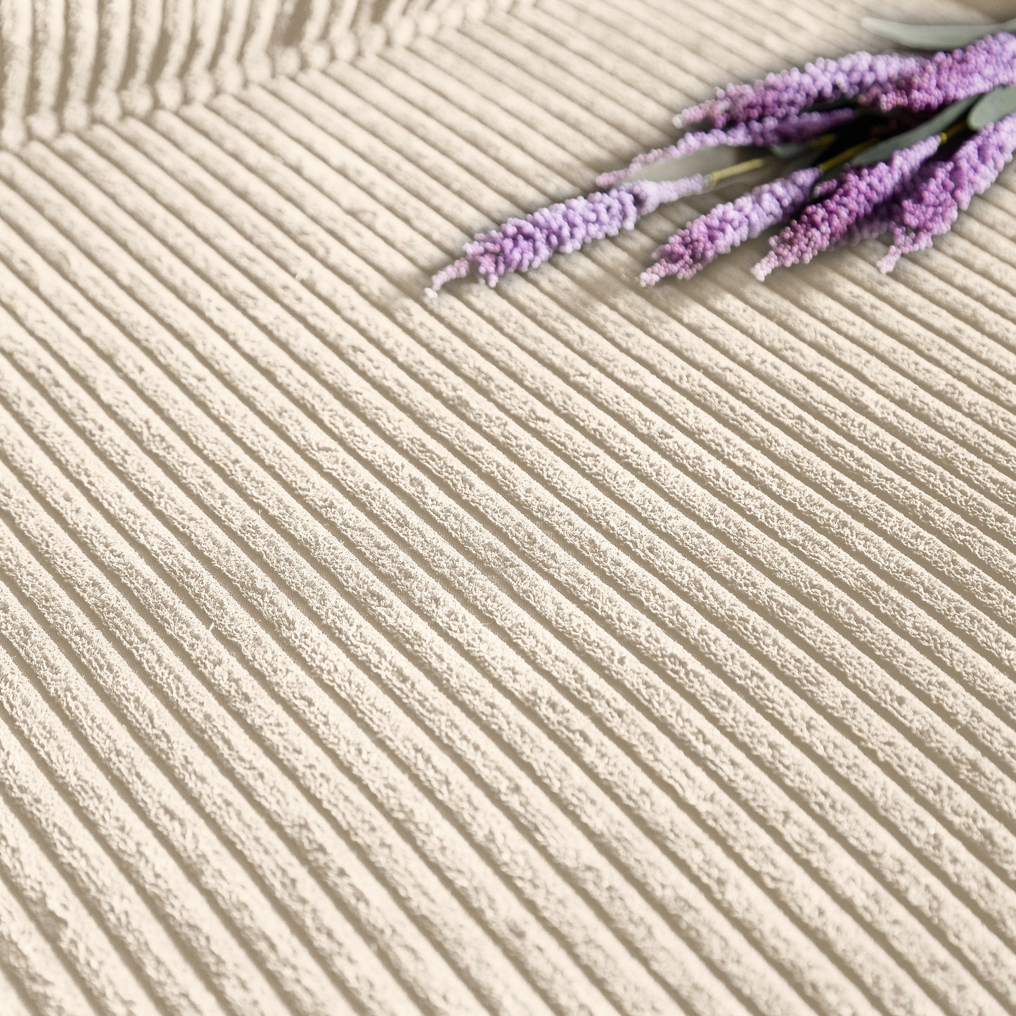 83.86 Inch Corduroy Fabric Sofa Modern 3 Seater Compressed Couch for Living Room Bedroom Office Beige