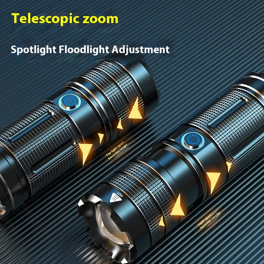 Strong Light Super Bright Flashlight Remote Control Outdoor Rechargeable High Power Portable Zoom Torch