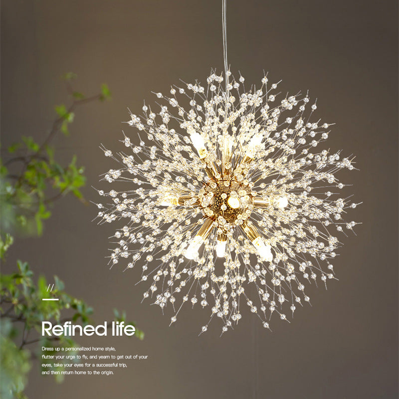 Dandelion Crystal Chandelier – Elegant Lighting for Restaurant, Bedroom & Shop