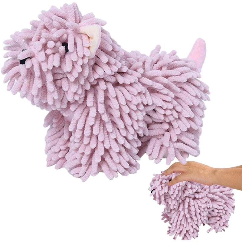 Cute Puppy Shaped Kitchen Towel Absorbent Hanging Loop Home Cleaning Towel Decor