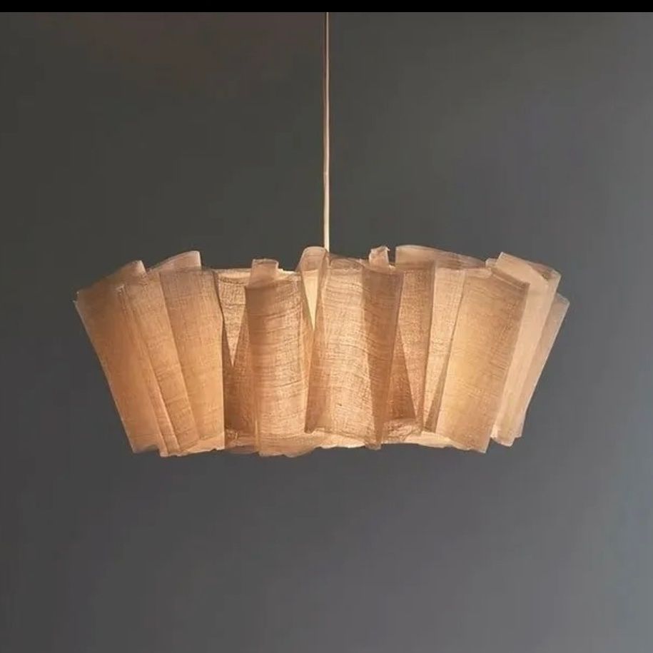 Handmade Modern Rustic Woven Chandelier – Unique Living Room Light