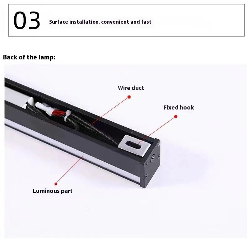 Minimalist LED Strip Wall Lamp In-line Slotted-Free Modern Bedroom Corridor Wall Light