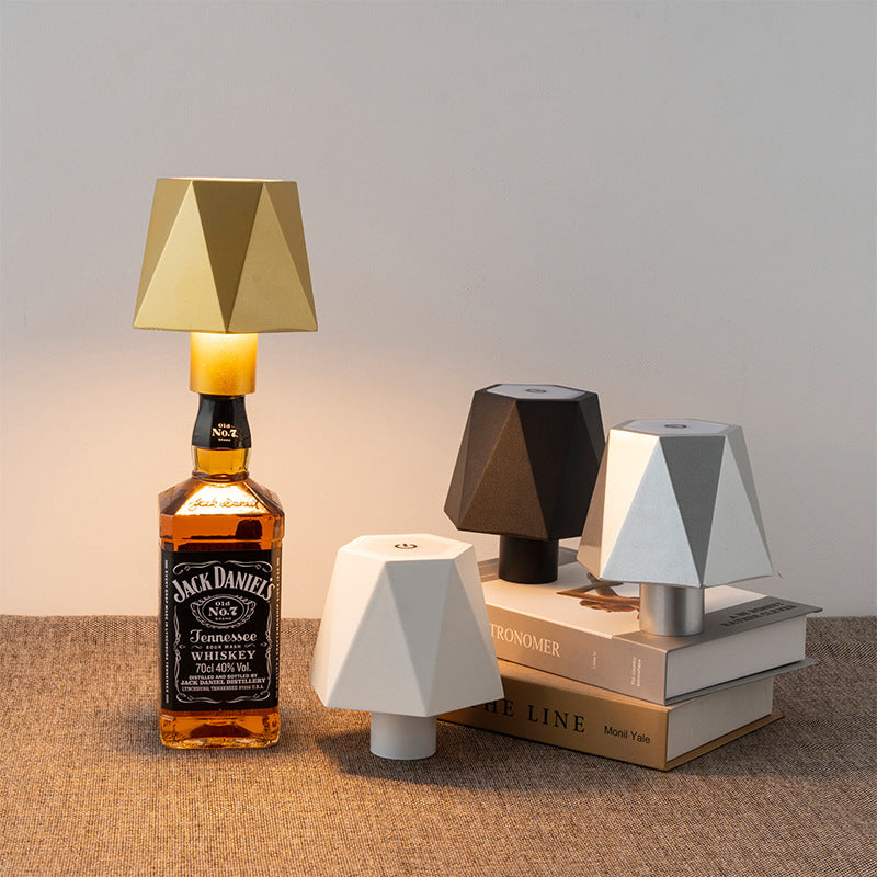 Wine Bottle Table Lamp Bar Bistro Ambient Light Wireless USB Rechargeable Creative Bedroom Night Lamp