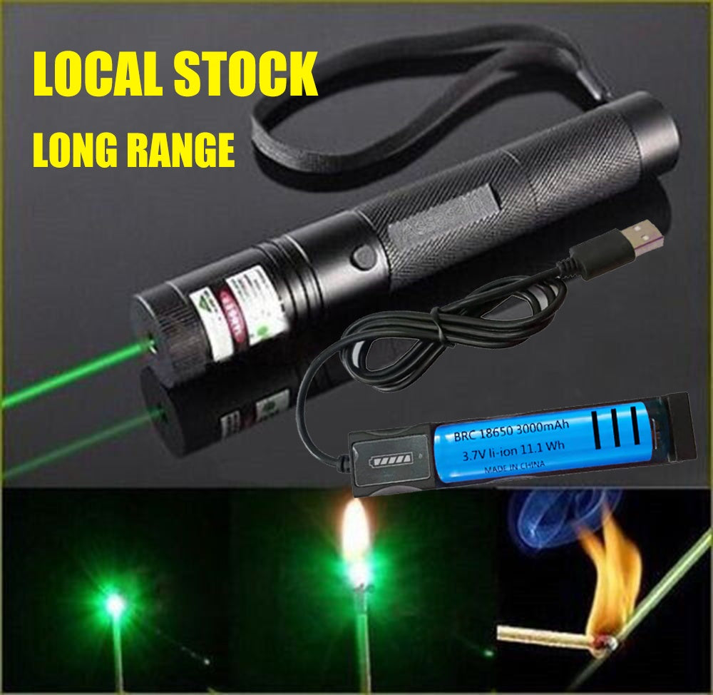 Green Laser Pointer Pen – 532nm USB Rechargeable Visible Beam Laser Torch (Long Range)