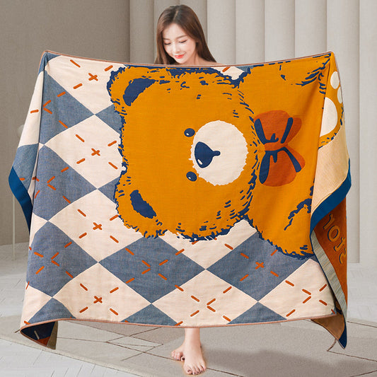 Four Layer Cotton Gauze Bath Towel Soft Quick Dry High Absorbent Large Bathroom Towel