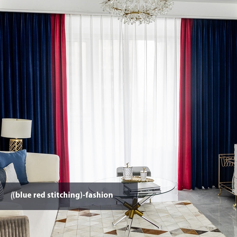 Full Shading Australian Wool Plush Velvet Curtain Insulated Non Inverted Finished Window Drapes for Home Decor