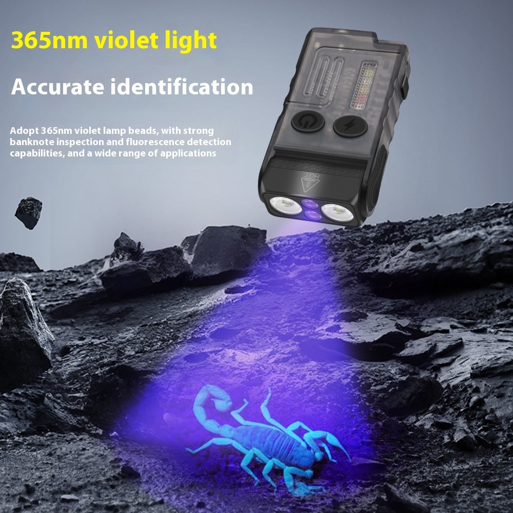 V20 Multi Function 180 Degree Adjustable Personal Alarm Flashlight with Buzzer Portable Light Long Endurance for Outdoor Safety
