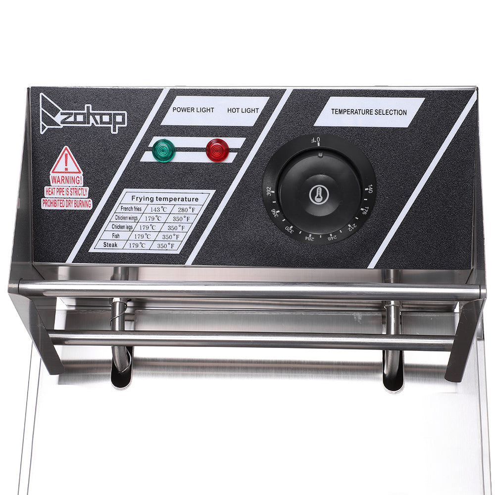 Electric Deep Fryer – Stainless Steel Single Tank Commercial Kitchen Frying Machine
