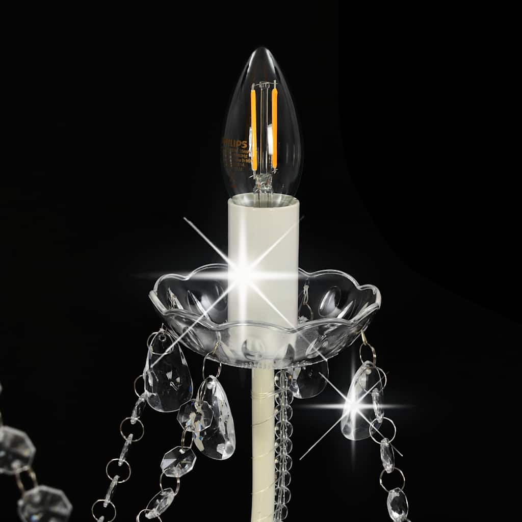 Beaded Chandelier with 8 E14 Sockets – Elegant Ceiling Lighting Fixture