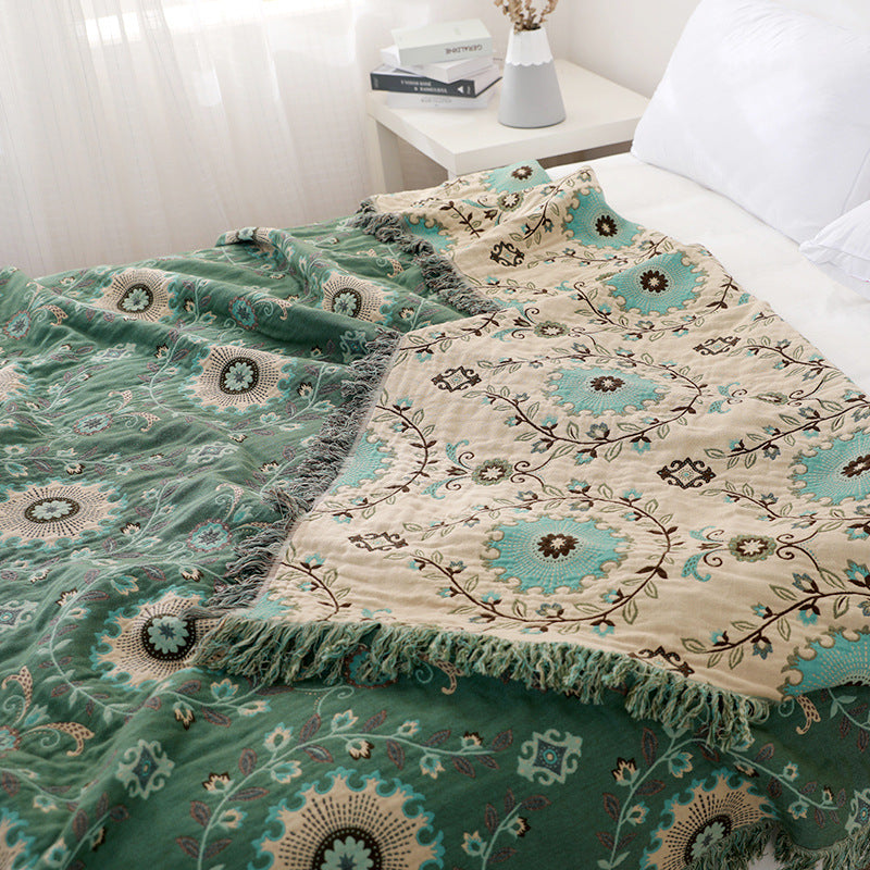 Cotton Yarn Sofa Cover Towel Multifunctional Nordic Simple Style Sofa Throw Home Decor Protector