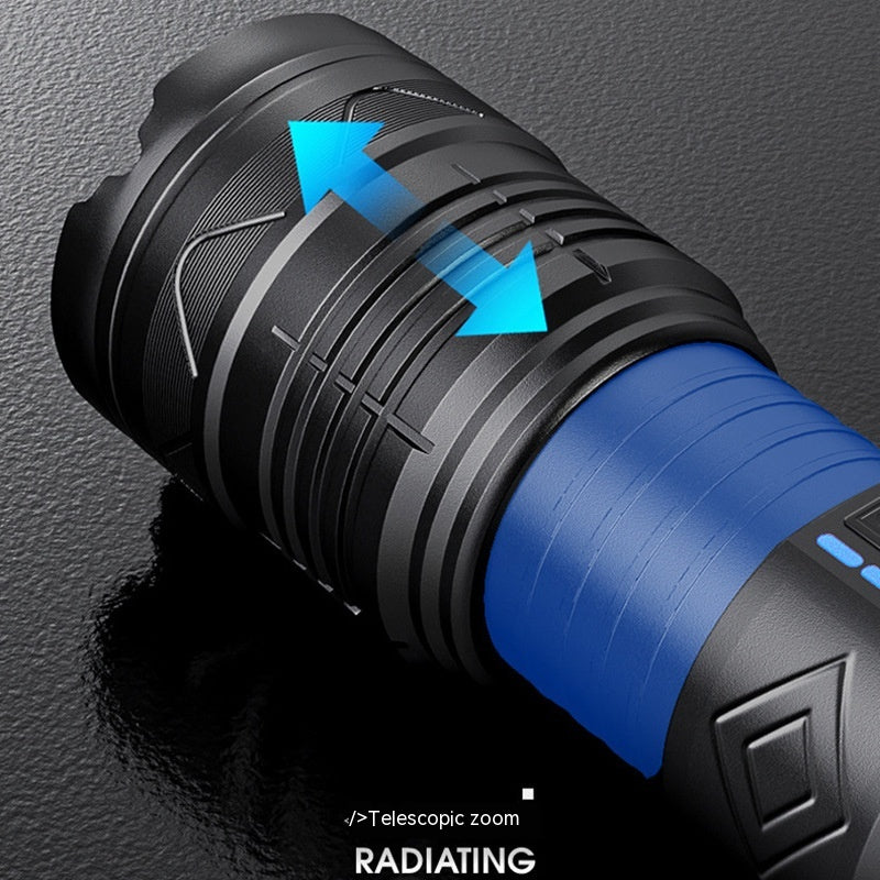 High Power White Laser Flashlight Outdoor Long Range LED Torch for Camping and Emergency Use