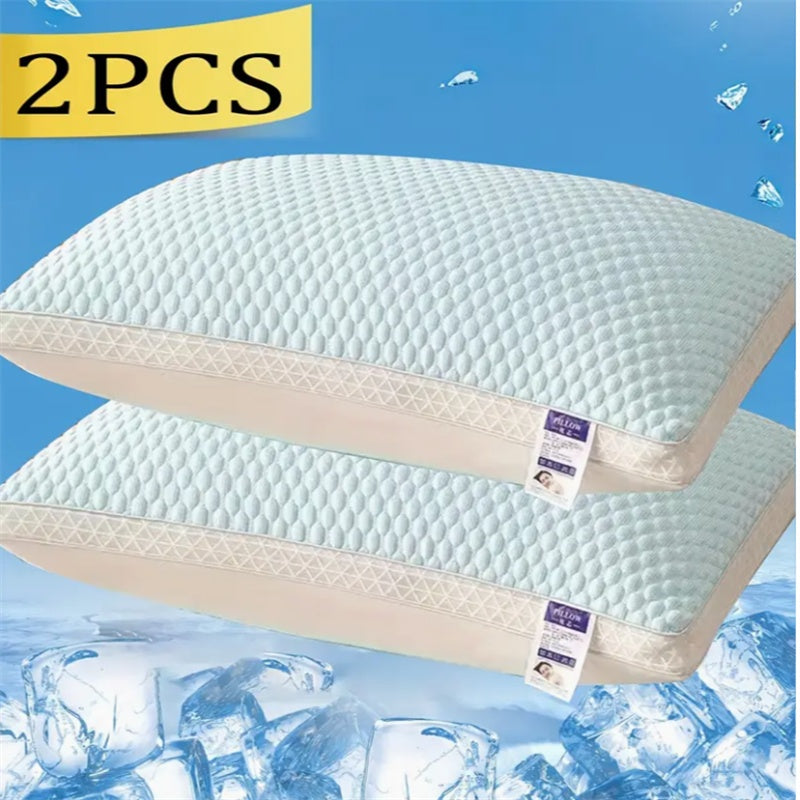 Cooling Breathable Tofu Pillows 2 Pack Memory Foam Soft Sleeping Pillows Temperature Control