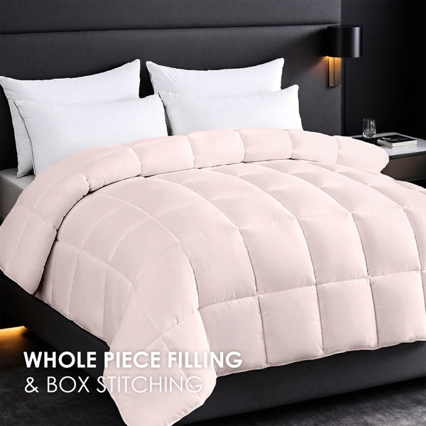2 Pack Pink Oversized Duvet Inserts Soft Fluffy Breathable Comforters Bohemian Luxury Hotel Bedding