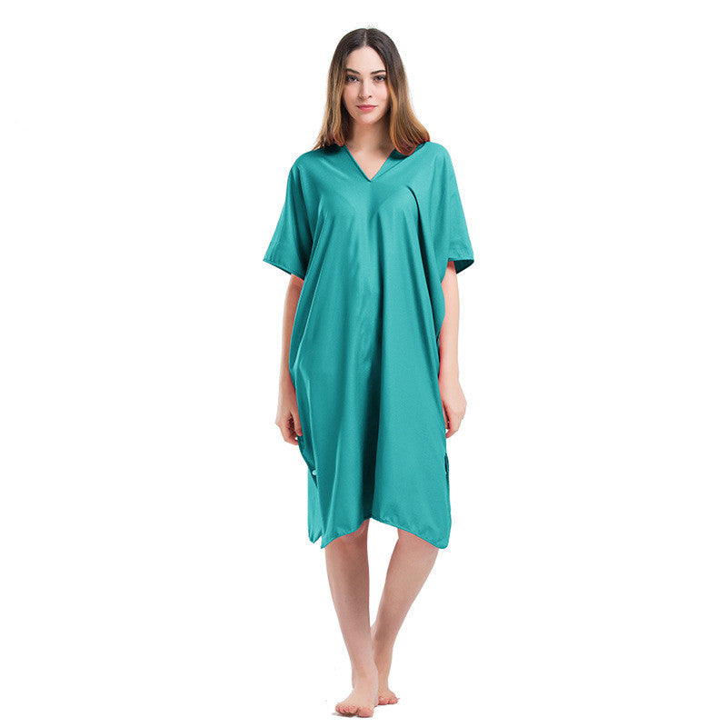 Wearable Bath Towels Soft Absorbent Bath Wrap Adjustable Spa Shower Towel Robe Style