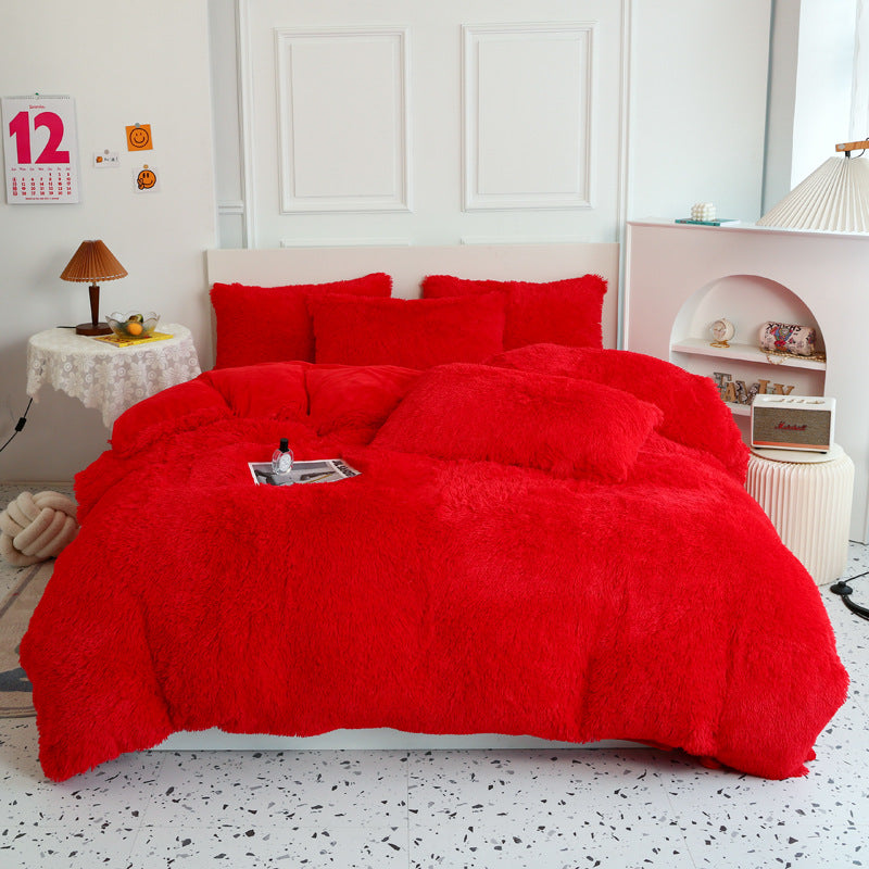Plush Winter Bedding Set – Soft Quilt Cover 3-Piece & 4-Piece Warm Comfort Set