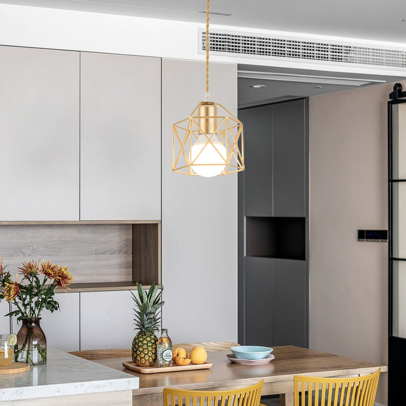 Wrought Iron Small Lamps and Lanterns Simple Post Modern Creative Decorative Lighting for Home