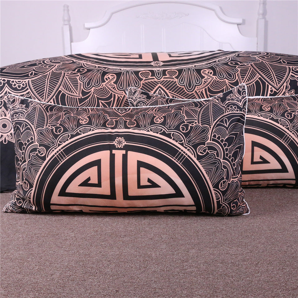 Three Piece Four Piece Bedding Set Cotton Soft Duvet Cover Sheet Pillowcase Set for Bedroom Home Use