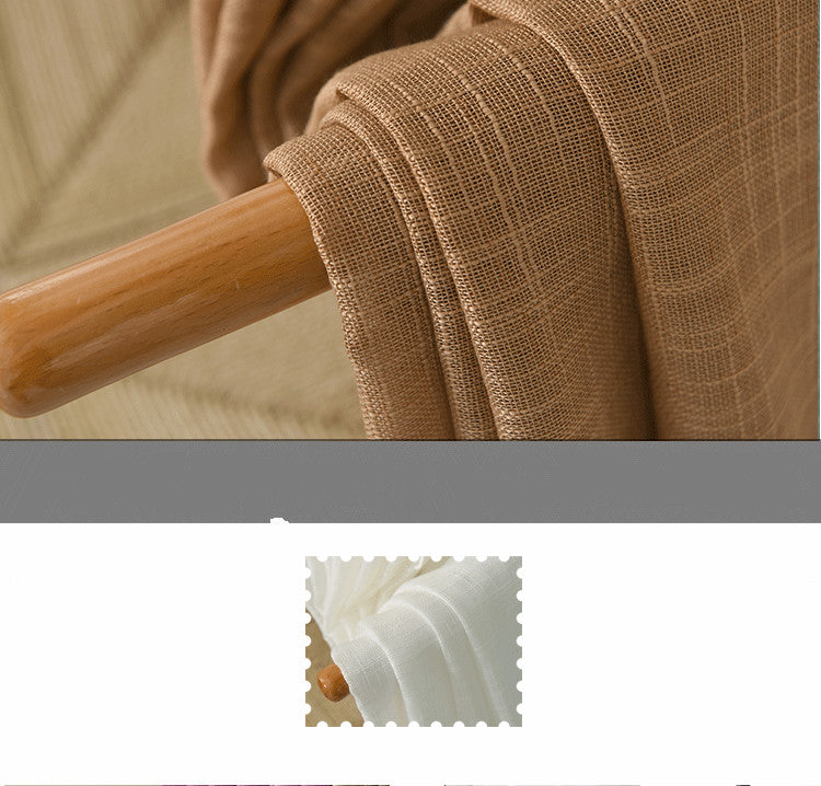 Linen Curtains Natural Lightweight Window Drapes for Modern Living Room and Bedroom Home Decor