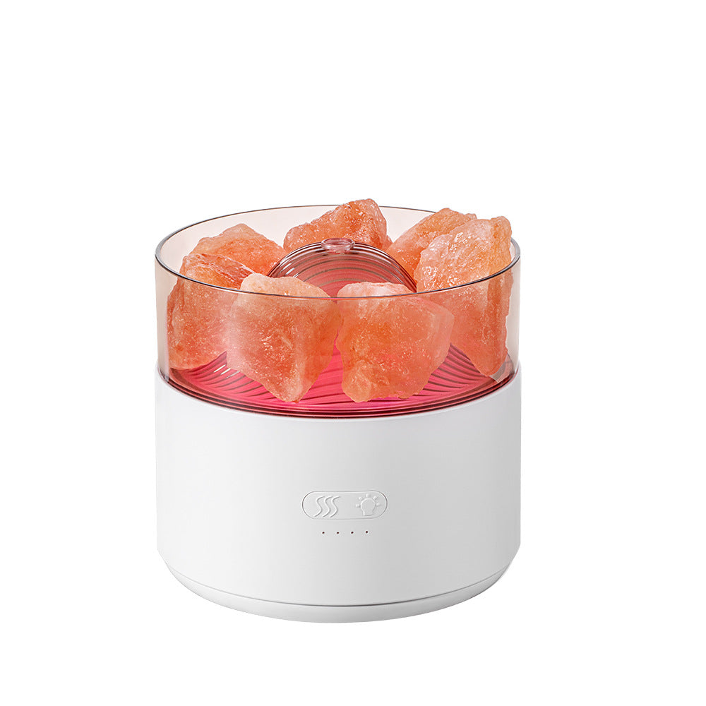 Cool Mist Impeller Air Humidifier Crystal Salt Aroma Diffuser Essential Oil Fogger Ambient Light Incense Machine for Home Decor