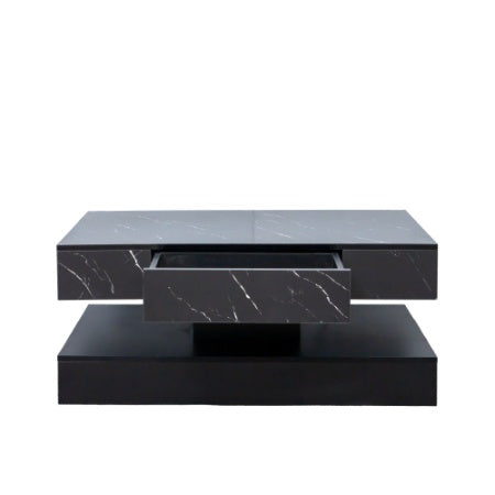 6.93 Inch LED Coffee Table Modern Living Room Furniture Large Coffee Table with LED Lights Contemporary Design