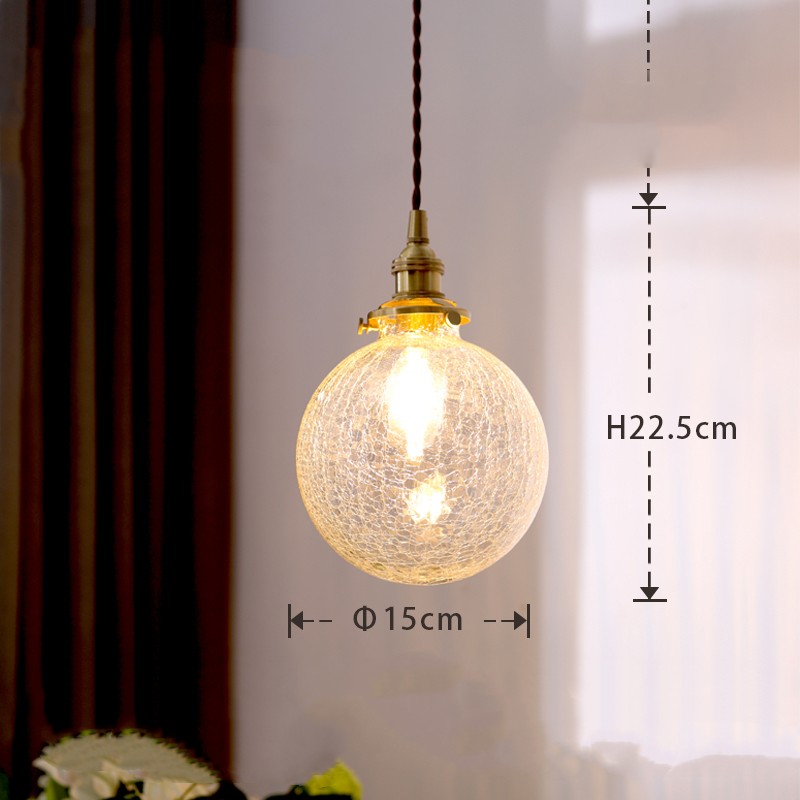 Japanese Retro Round Chandelier – Bedroom & Bedside Ceiling Light