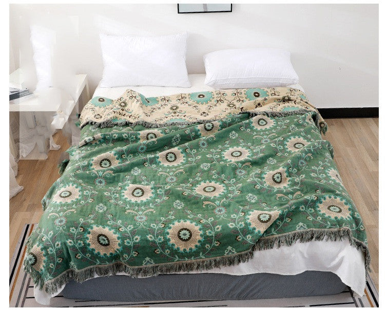 Cotton Yarn Sofa Cover Towel Multifunctional Nordic Simple Style Sofa Throw Home Decor Protector