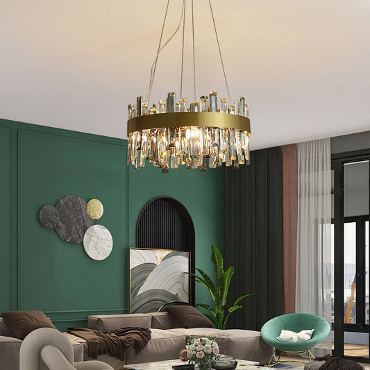 Simple Crystal Chandelier – Modern Living Room Ceiling Light