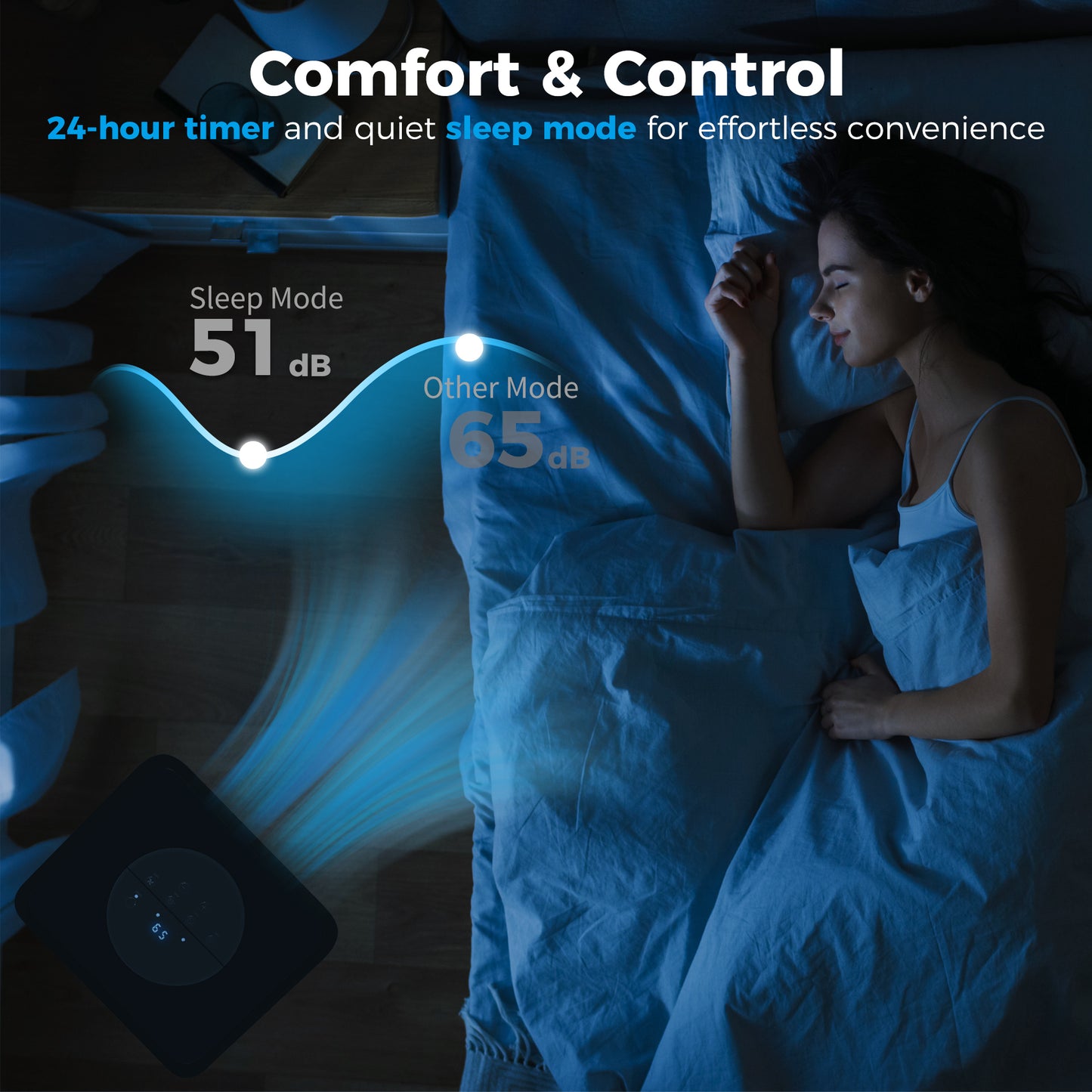 8000 BTU Portable Air Conditioner for 345 Sq Ft Room Black AC Unit with Dehumidifier Fan Sleep Mode 24H Timer & Window Kit
