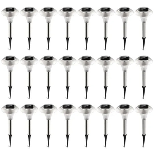 24 Pack Solar Garden Lights Outdoor Color Changing Pathway Lights IP44 Waterproof Landscape Lamps