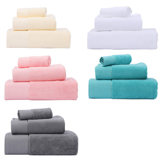 Cotton Towel Bath Towel Three Piece Water Absorbing Gift Towel Bath Towel Set Soft Absorbent Bathroom Towels for Home Use