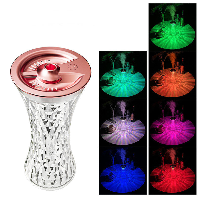 Wild Waist Humidifier Desktop Atomizer Crystal Night Light Romantic Atmosphere LED Mist Lamp