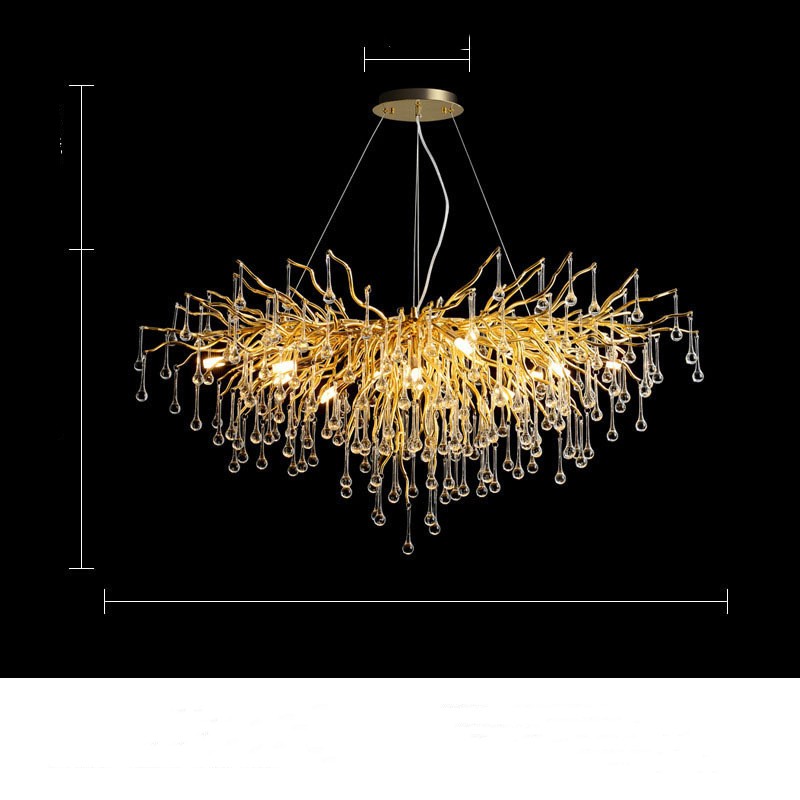Postmodern Luxury Crystal Chandelier – Water Drop Atmosphere Lamp