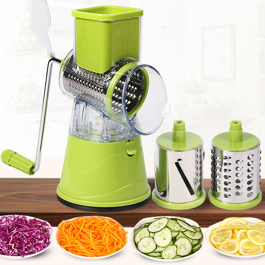 Multi Function Manual Drum Cutter Stainless Steel Vegetable Grater Slicer Kitchen Tool