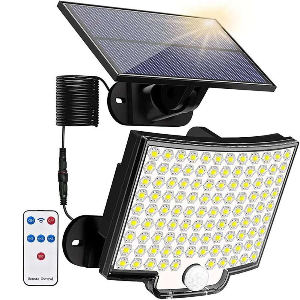 106 LED Solar Wall Light Outdoor Motion Sensor Lawn Garden Lamp Waterproof Security Lighting
