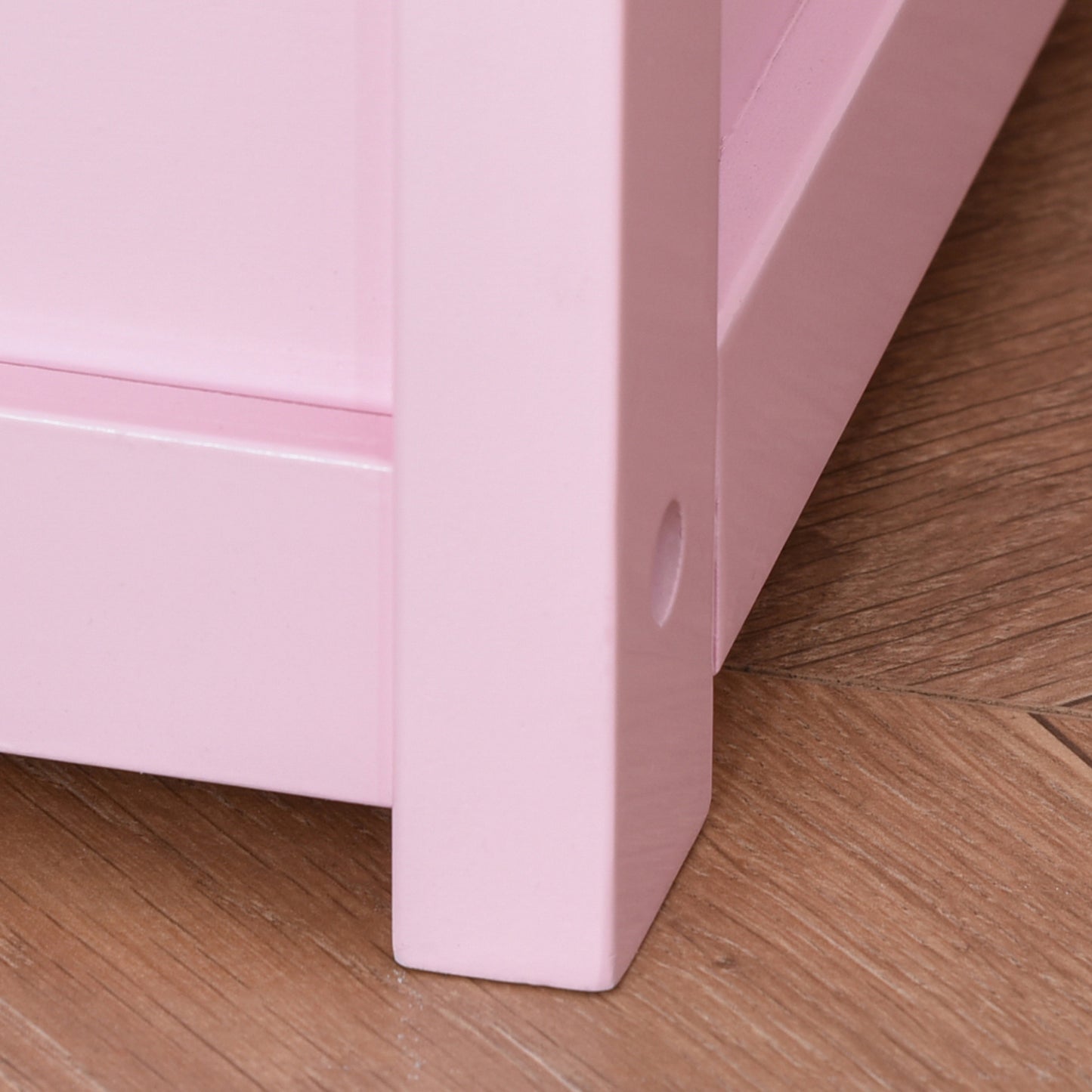 Pink Toddler Toy Box Storage Bench 27L Kids Seating Storage Organizer for Bedroom & Playroom Furniture