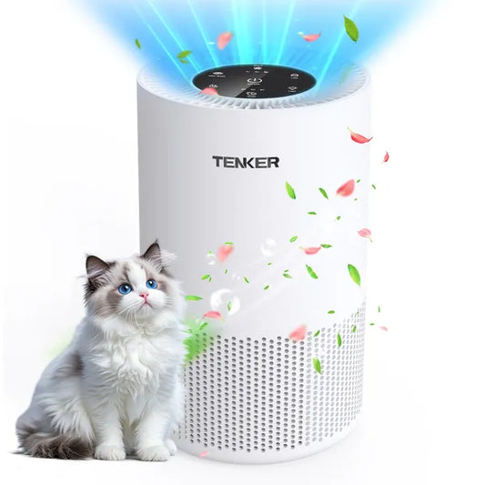 TENKER AP-6980 Air Purifier for Large Rooms up to 1300 ft² H13 HEPA 3-Stage Filtration 3 Speeds Timer Air Cleaner