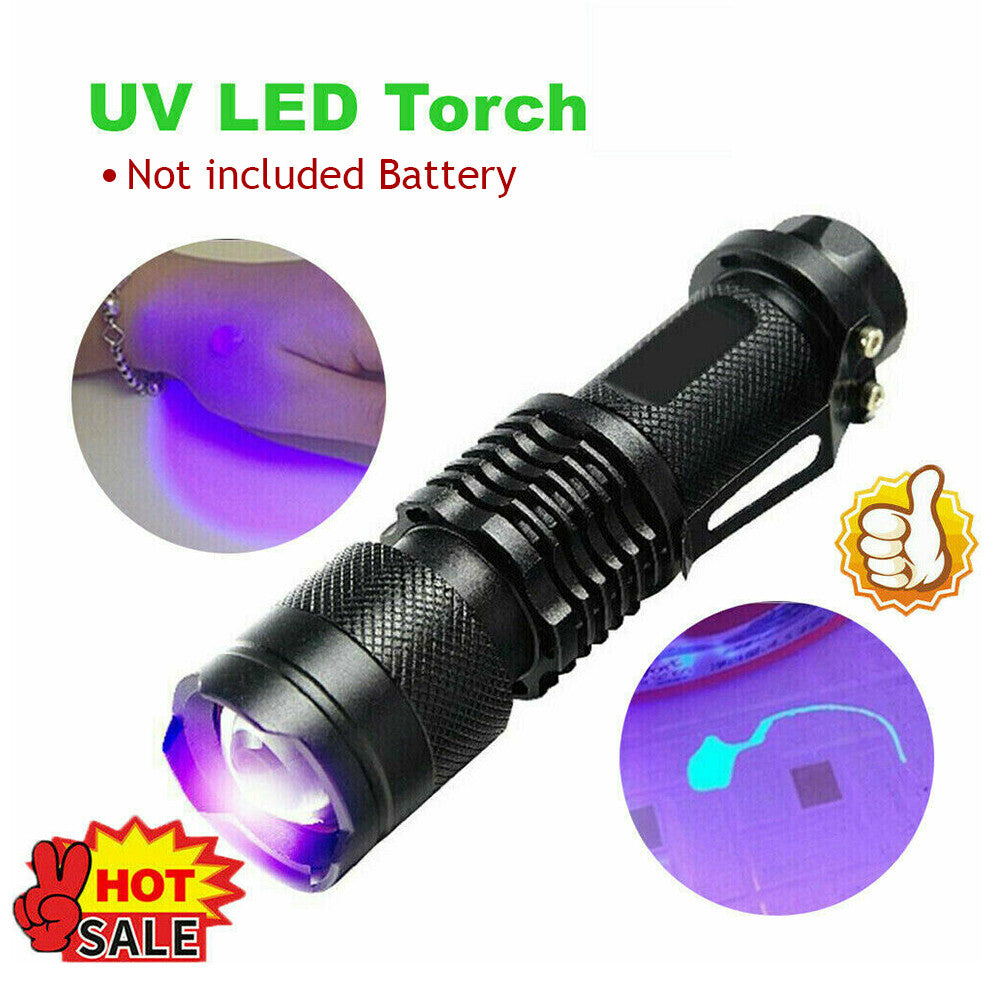 UV 395nm Blacklight Flashlight – Mini Handheld Detector for Pet Urine, Bed Bugs & Scorpions