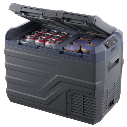 Portable Car Refrigerator 32L Compressor Freezer Dual Zone Mini Fridge for Car and Home Use
