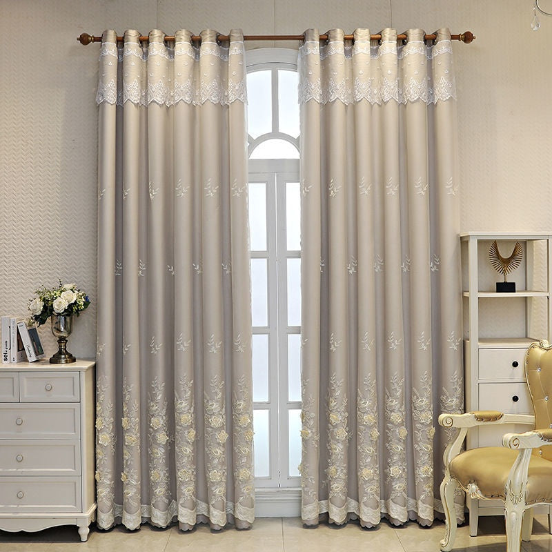 Bedroom Shading Double Open Curtain Finished Set Elegant Wedding Home Window Drapes for Privacy and Decor
