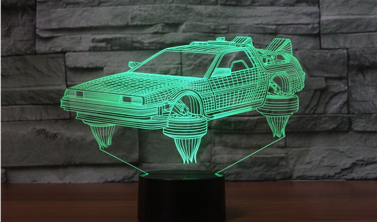 3D Sci-Fi Car Night Light LED Kids Bedroom Study Room Decorative Lamp