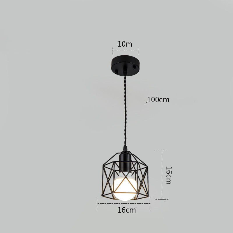 Wrought Iron Small Lamps and Lanterns Simple Post Modern Creative Decorative Lighting for Home