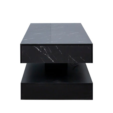 6.93 Inch LED Coffee Table Modern Living Room Furniture Large Coffee Table with LED Lights Contemporary Design