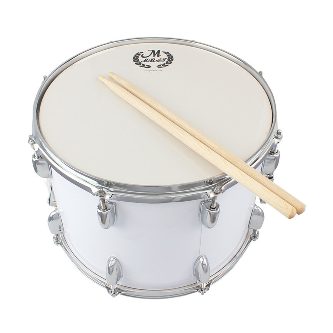 Mebet 14 Inch Stainless Steel Adjustable Snare Drum Professional Practice Drum Kit